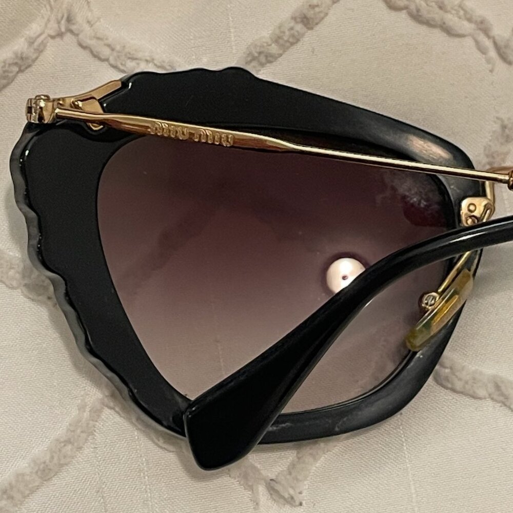 Miu Miu Cat-Eye Gradient Sunglasses With Glitter … - image 4